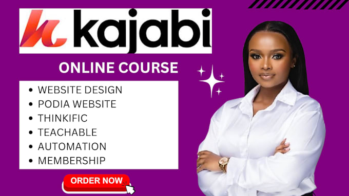 Gig Preview - Kajabi website design, kajabi sales funnel kajabi website thinkific podia design