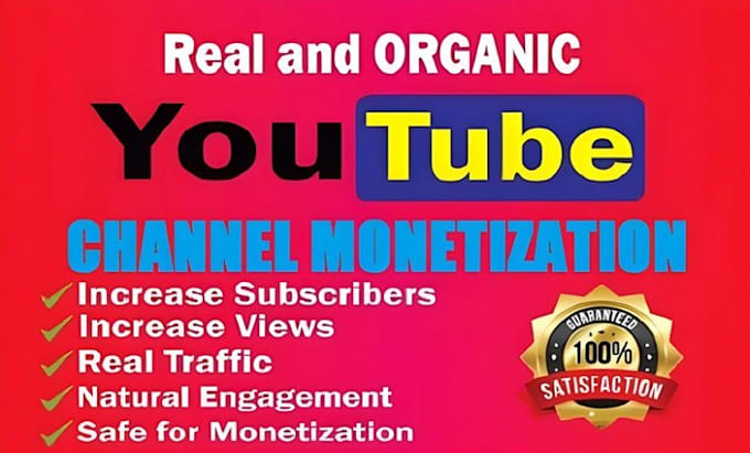 Bestseller - do organic youtube channel promotion to gain views, subscribers, and monetize