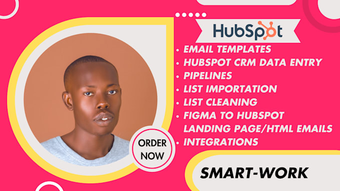 Bestseller - setup your hubspot CRM automation workflow hubspot CRM data entry landing page