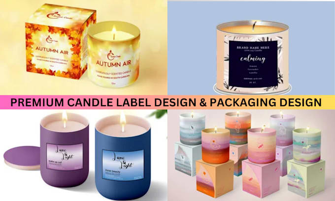 Gig Preview - Design candle label, product label, candle logo, packaging design, bottle label