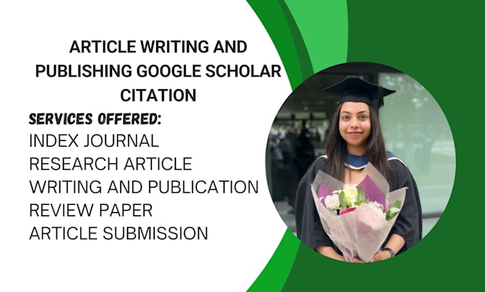 Gig Preview - Write and publish article in google scholar peer reviewed indexed journal