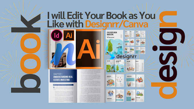 Gig Preview - Edit, format, design ebook, business book, medical fitness book designrr for kdp