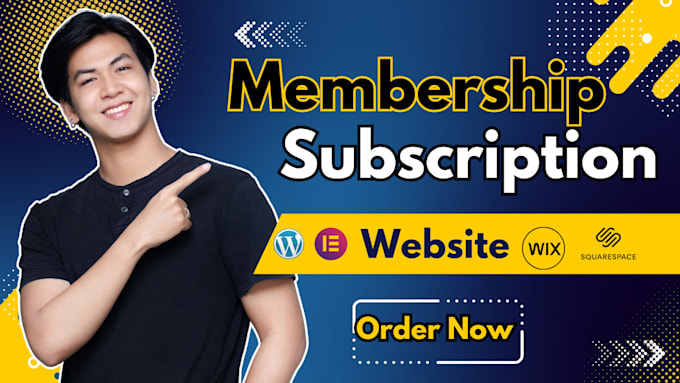 Bestseller - design membership website subscription wordpress wix website