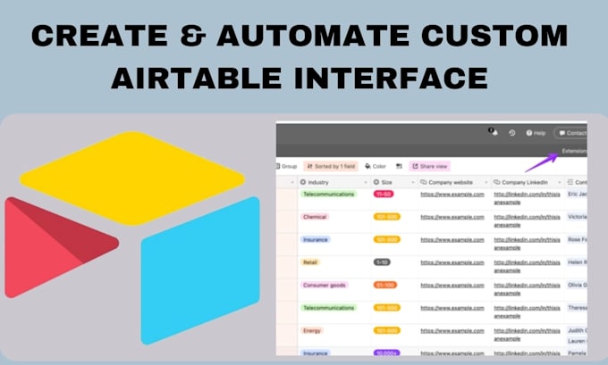 Gig Preview - Create a custom airtable dashboard interface timeline interface form interface