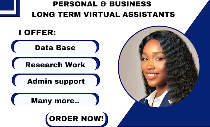 Gig Preview - Be your long term personal business administrative executive virtual assistant