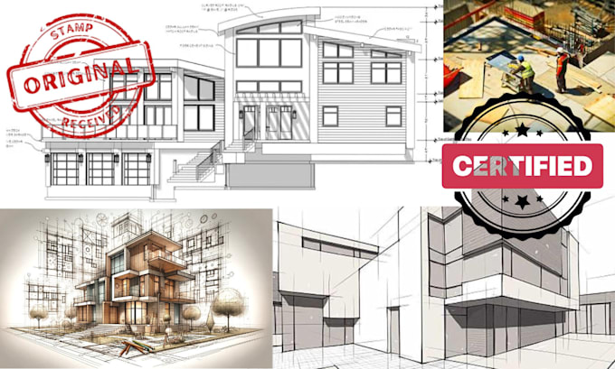 Gig Preview - Architectural engineering drawings mep stamped city permit building plan code pe