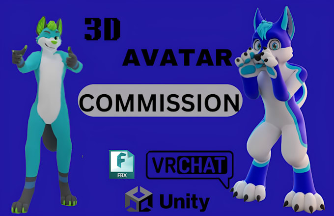 Bestseller - create custom 3d vrchat avatar vrc character vrchat model avi booth 3d character