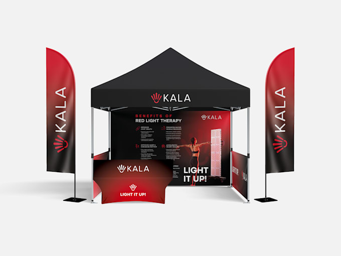 Gig Preview - Design eye catching canopy tent, trade show booth, table cover roll up backdrop