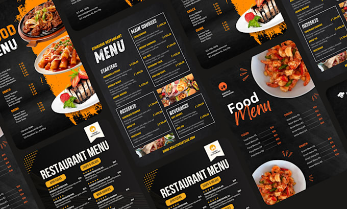 Gig Preview - Design restaurant menu and food menu, poster, flyer menu, brochure, menu board