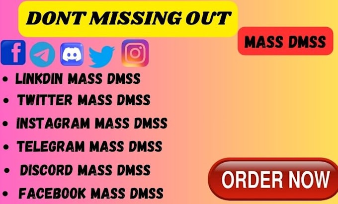 Bestseller - successful twitter mass dm, fb, ig, discord, direct bulk message, telegram dms