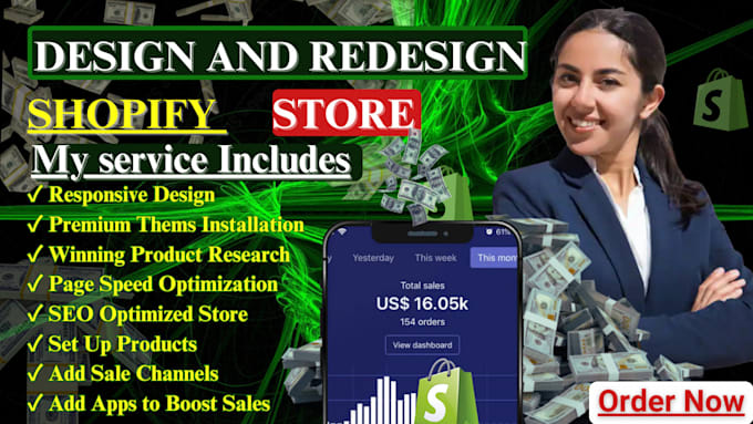 Bestseller - do shopify design and redesign create shopify dropshipping store shopify website