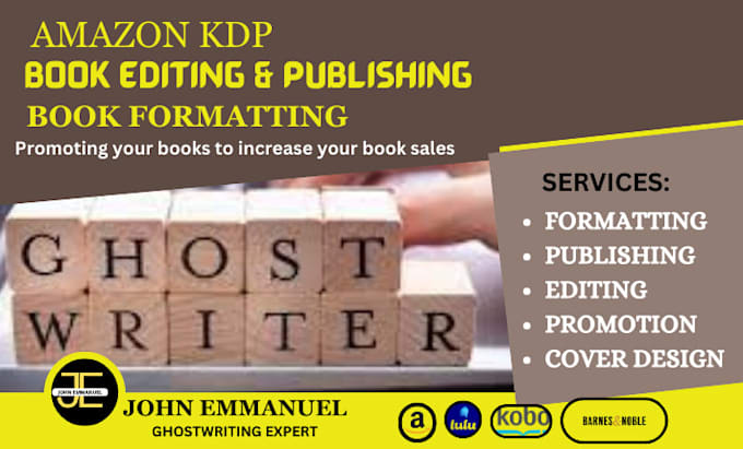 Gig Preview - Do book formatting, publishing and promotion on amazon kdp