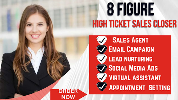 Bestseller - be your 8 figure sales agent  b2b linkedin sale hubspot sales representative