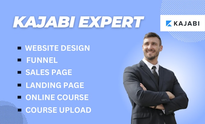 Gig Preview - Build kajabi website, kajabi online course, kajabi landing page, gohighlevel