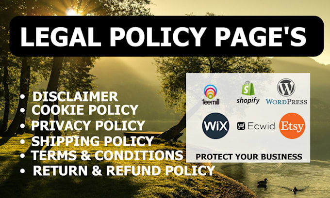 Bestseller - write policy page gdpr privacy policies shipping and refund policy about us page