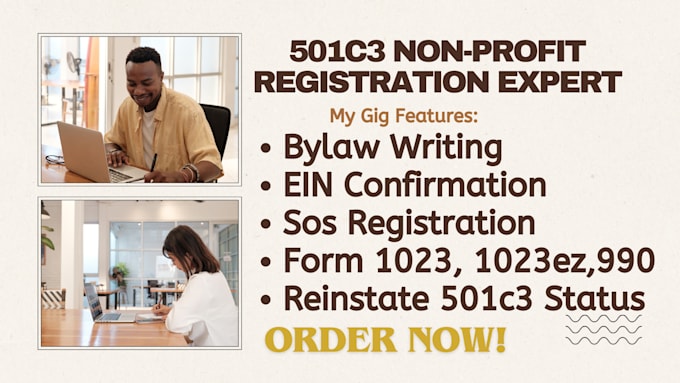 Bestseller - do nonprofit registration, 501c3, 1023, 1023ez, ein, llc registration tax exempt