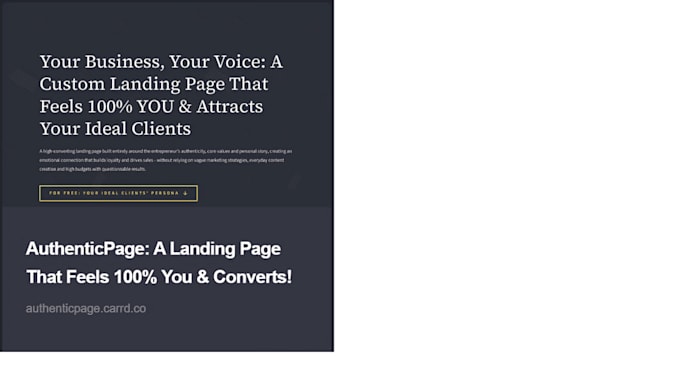 Gig Preview - Create a high converting landing page that reflects your unique personality