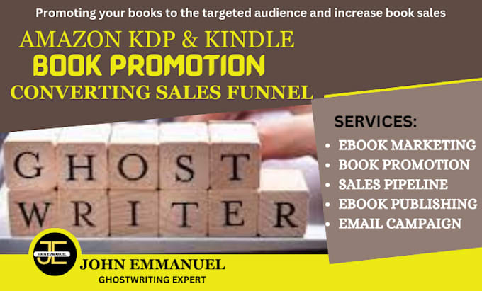 Gig Preview - Do amazon book promotion, ebook marketing sales funnel and book promotion