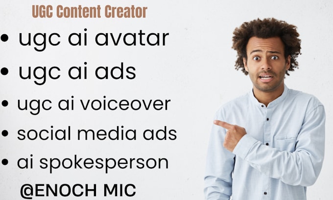 Gig Preview - Ugc ai avatar ai ugc ads ugc ai voiceover social media ads ai spokesperson