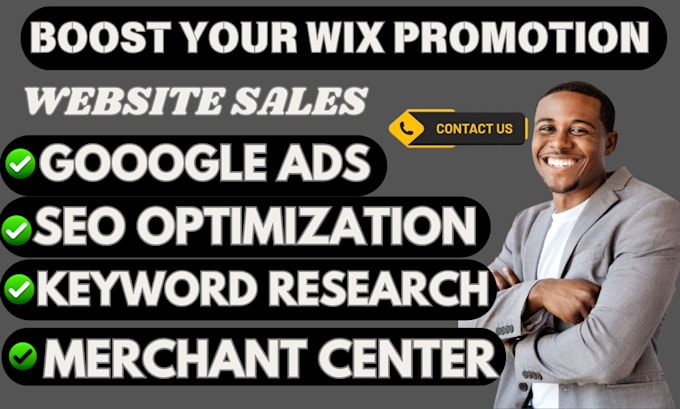 Gig Preview - Boost wix website promotion, wix online store marketing, wix sale funnel