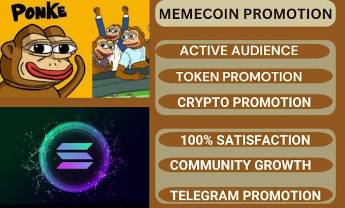 Gig Preview - Hype pump crypto memecoin, solana,token, ico, airdrop, forex, telegram promotion