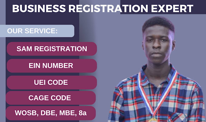 Gig Preview - Register you on sam gov, cage code, uei, wosb, dbe, mbe, 8a, sba certification