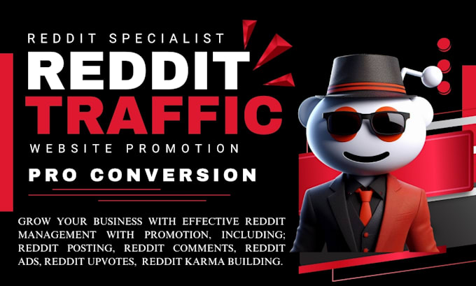 Gig Preview - Use reddit post management for ai business website promotion game app and iptv