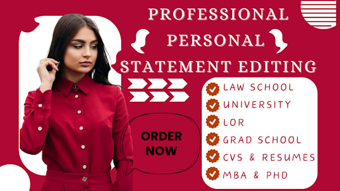 Bestseller - edit personal statement for law school, lor, graduate school, resume, university