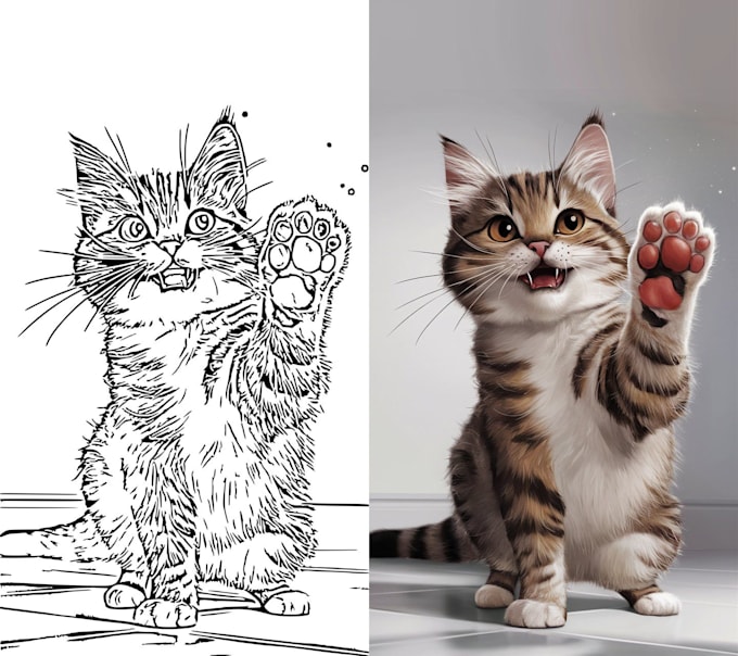 Bestseller - convert any image into a coloring book page with clean outlines with ai