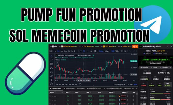 Gig Preview - Do telegram promotion, pumpfun token to reach 10m investors hit 100m marketcap