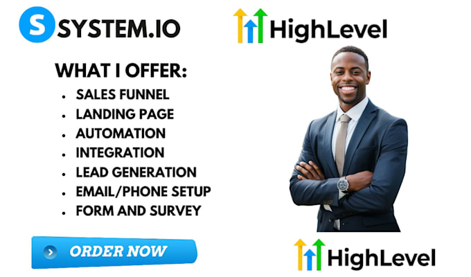 Gig Preview - Do funnel setup, automation, email marketing expert on ghl systeme io