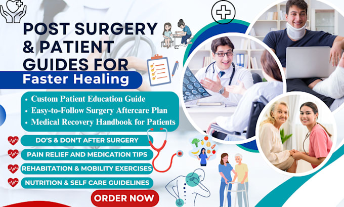 Bestseller - create post surgery recovery guide for patients,medical guide, patient education