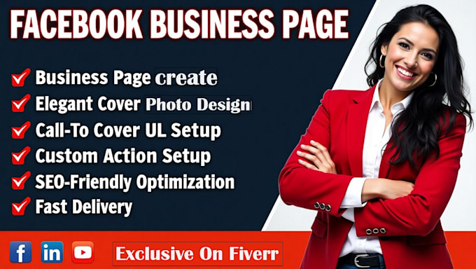 Gig Preview - Create and set up facebook business page and fan page