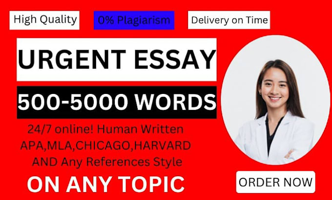 Bestseller - do an urgent essay writing as an expert writer