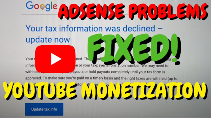 Gig Preview - Fix youtube monetization issues, reused content issue, adsense problem