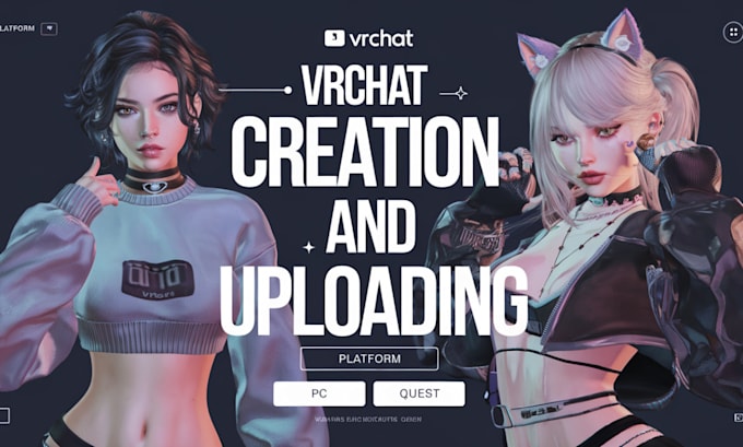 Gig Preview - Upload, edit, dps and create your vrchat avatar, furry vrchat, vrc character