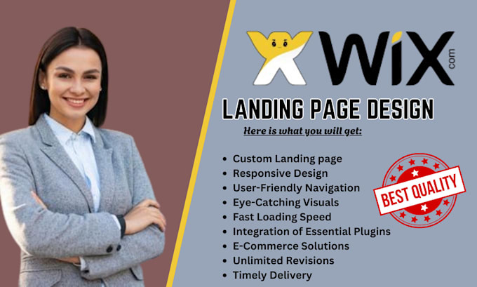 Bestseller - design wix landing page for event, online programs real estate hotel booking