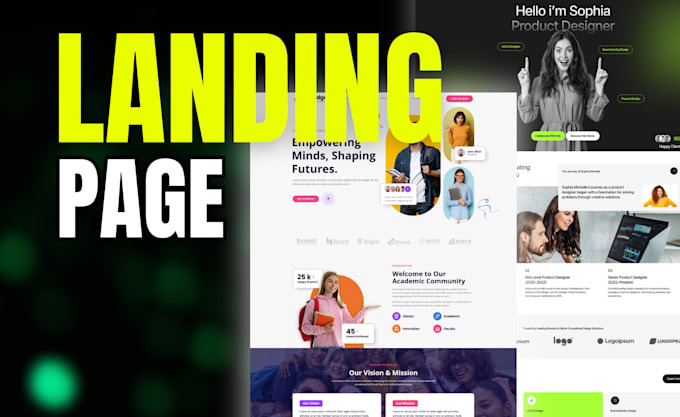 Gig Preview - Build responsive wordpress landing page design, elementor landing page