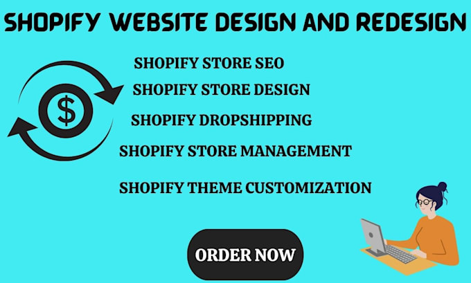 Gig Preview - Design and redesign a 7 fig shopify dropshipping, shopify website store