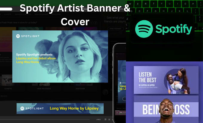 Bestseller - design eye catching spotify  banner cover for artist profile club motion