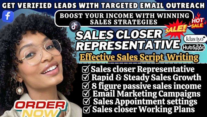 Gig Preview - Be your sales expert sales representative sales closer sales agent online sales