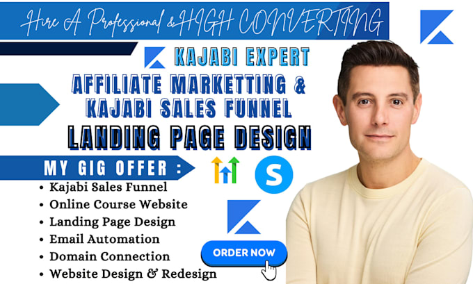 Bestseller - do kajabi website design kajabi sales funnel landing page, kajabi online course