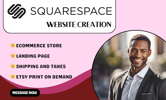 Gig Preview - Squarespace website redesign landing page design squarespace website seo