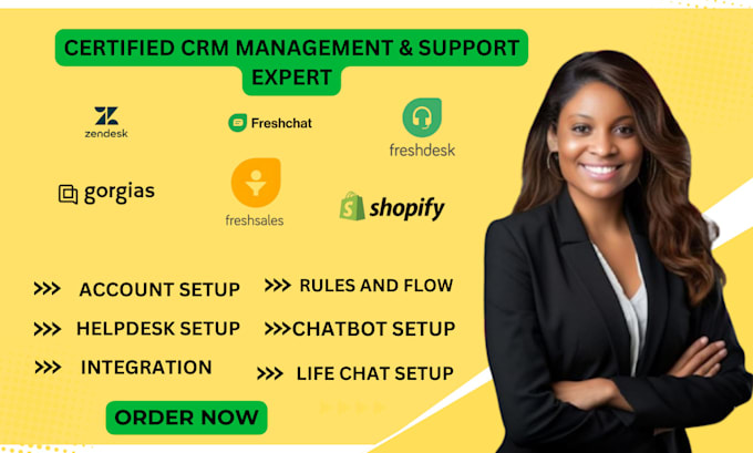 Bestseller - setup customize optimize your zendesk freshdesk gorgias crm for seamless support