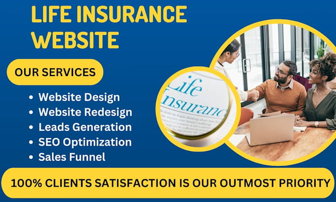 Gig Preview - Design life insurance website life insurance landing page life insurance leads