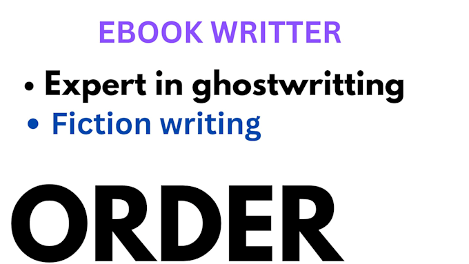 Gig Preview - Be your ebook writter