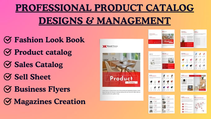 Gig Preview - Design appealing sales and product catalog, fashion lookbook, magazines, sheet