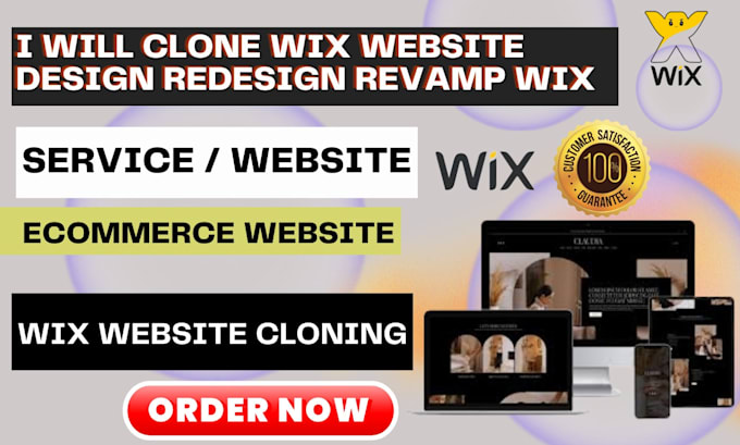 Gig Preview - Wix website design duplicate copy clone revamp wix website redesign