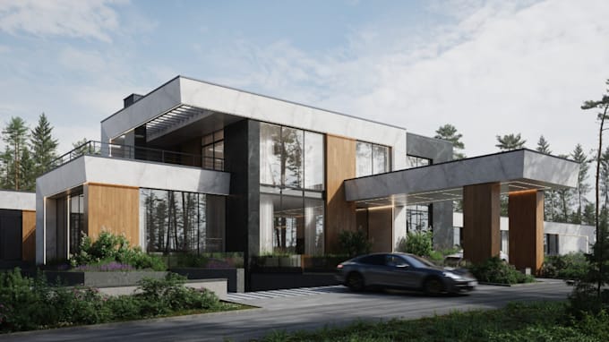 Bestseller - redesign 3d private villa,garden exterior,trellis landscape,visualize cgi render