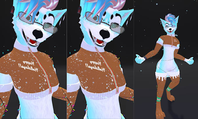 Bestseller - custom 3d vrchat avatar vrc vr character furry avatar anime 3d vroid model nsfw